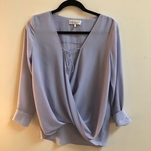 NWOT Lavender mesh top